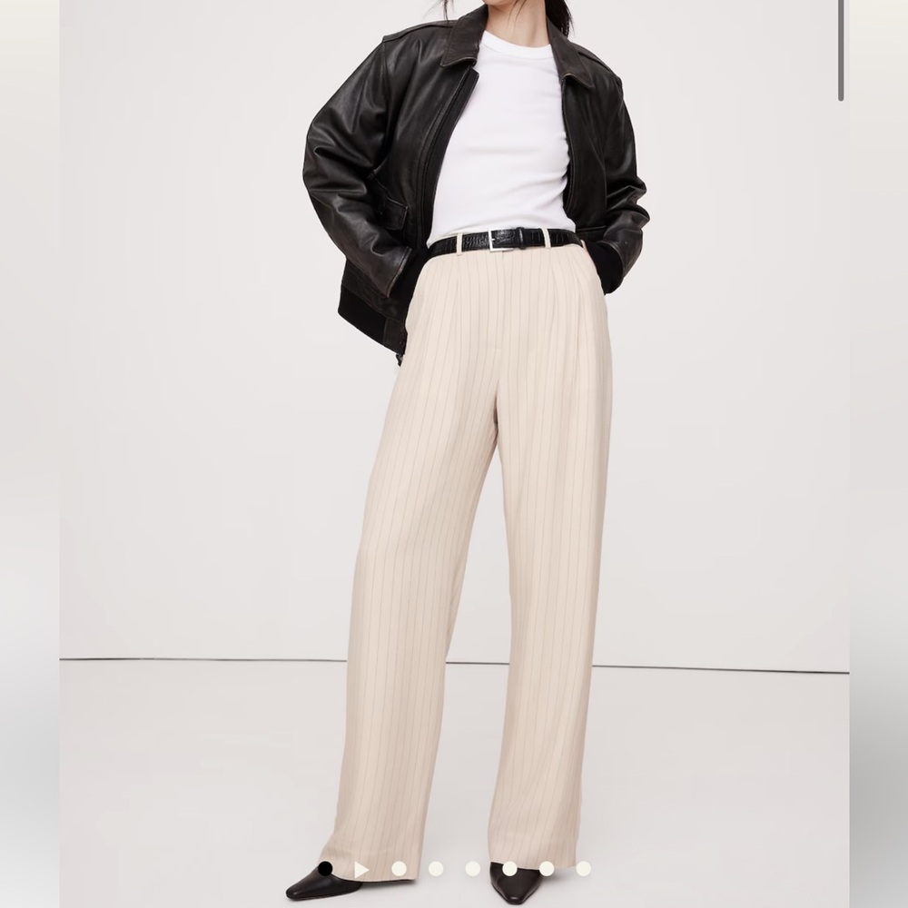 Banana Republic ‼️ Soho High-Rise Wide-Leg Drapey Twill Pant